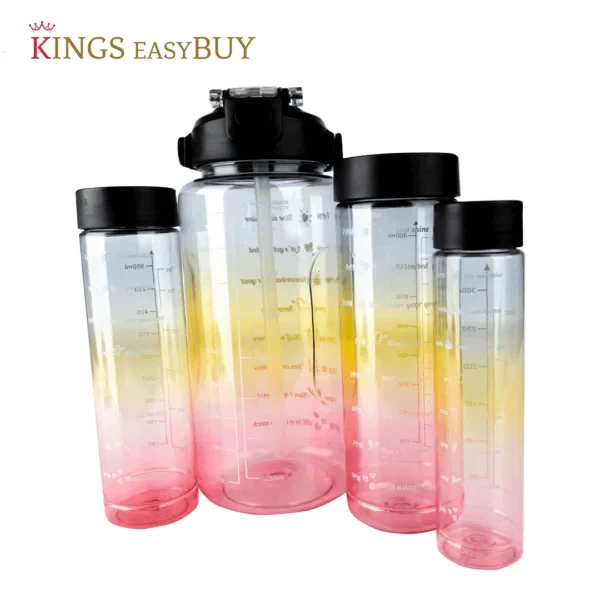 4 Pack Gradient Water Bottles