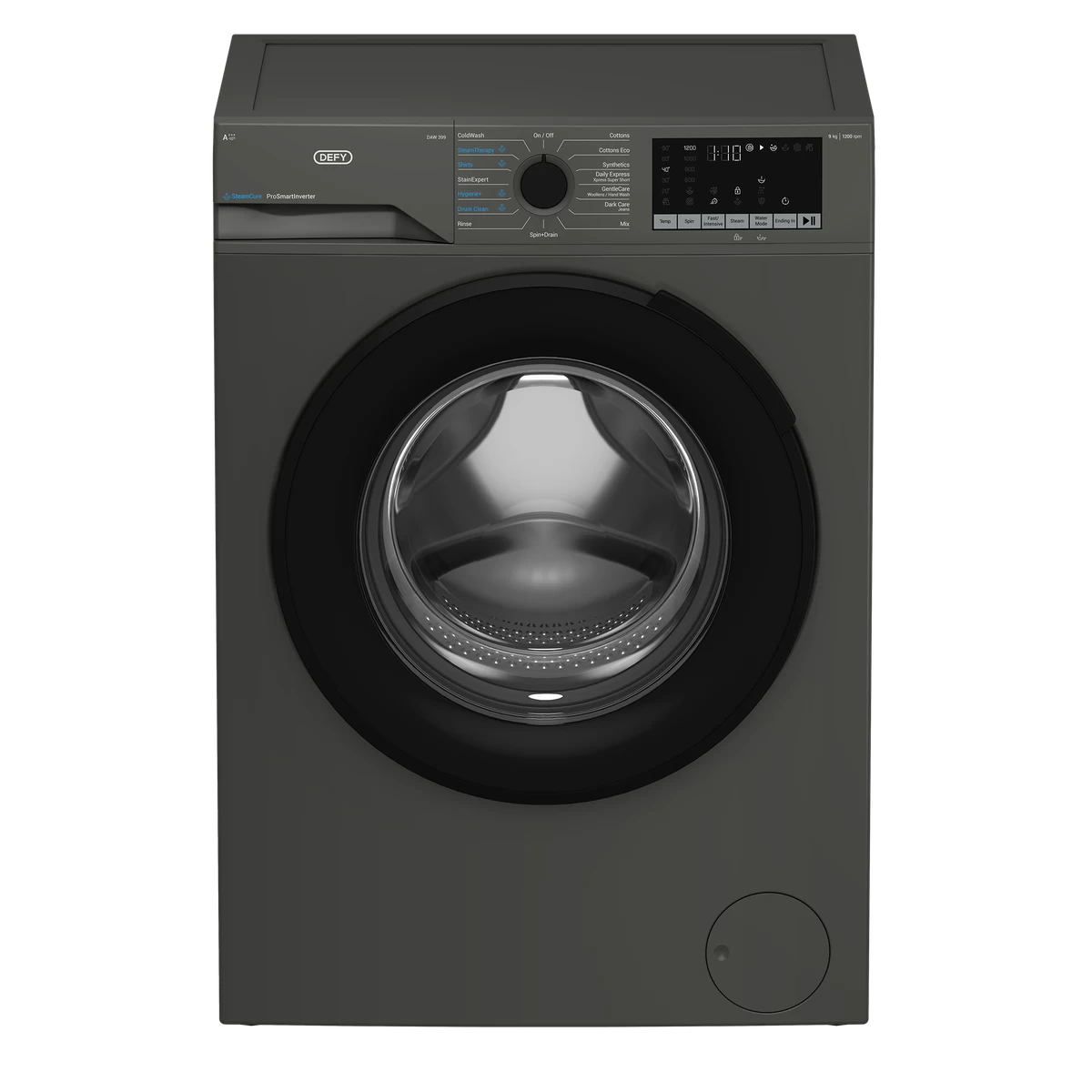 Defy 9KG DAW399 Front Loader Washing Machine A+++ Manhattan Grey